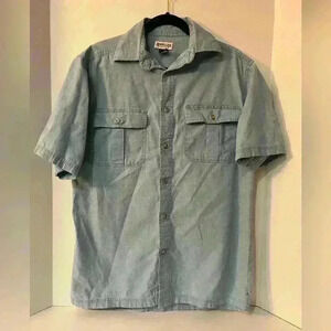 Magellan Sportswear 100% Cotton Men’s Short Sleeve Shirt with Pockets. Button Up